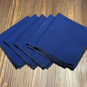 Set of Navy Blue Cloth Napkins - Pack of 5